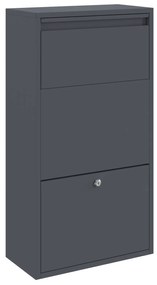 vidaXL Γραμματοκιβώτιο για Πακέτα Ανθρακί 44x22x82 εκ Χάλυβα