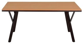 Τραπέζι FL6514 Fylliana Μεταλλικό Polywood Καφέ 160x91x72 εκ. 160x91x72 εκ.