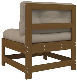 vidaXL Καναπέδες Μεσαίοι με Μαξιλάρια 2 τεμ. Μελί Μασίφ Ξύλο Πεύκου