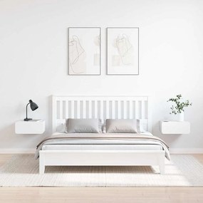 vidaXL Κομοδίνο 2 pcs Λευκό 39 x 34 x 16.5 εκ. Μασίφ ξύλο πεύκου