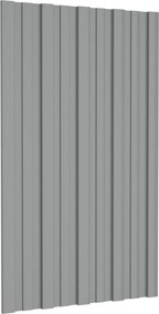 vidaXL Πάνελ οροφής 36 τεμ. Γκρι 80 x 45 cm Γαλβανισμένος χάλυβας