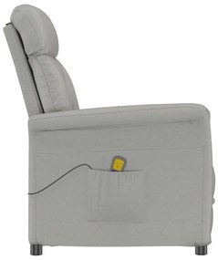 vidaXL Καρέκλα μασάζ Ανοιχτό γκρι 70.5 x 96.5 x 95 cm Πολυεστέρας