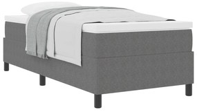 vidaXL Κρεβάτι Box Spring με Στρώμα σε Ανοιχτό Γκρι, 100 x 200 εκ. από ύφασμα κορντούρας