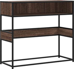 vidaXL Τραπέζι Κονσόλα Καφέ Δρυς 90x35x80 εκ. Επεξεργασμένο Ξύλο