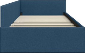 vidaXL Κρεβάτι Γωνίας Μπλε 90 x 190 cm ύφασμα