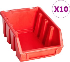 vidaXL Σκαφάκια Αποθήκευσης Σετ 29 τεμ. Κόκκινα/Μαύρα με Πάνελ Τοίχου