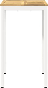 vidaXL Τραπέζι μπαρ κήπου NAARDEN Λευκό 60 x 60,5 x 105 εκ