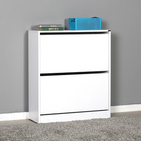 Παπουτσοθήκη Λευκό POBEFE 73x26x84