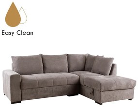 BILL ΚΑΝΑΠΕΣ ΚΡΕΒΑΤΙ ΓΩΝΙΑ ΔΕΞΙΑ TAUPE 241x173x94 - 70-0412