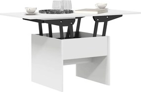 vidaXL Τραπεζάκι σαλονιού Λευκό 55 x 54,5 x 45 εκ Επεξεργασμένο ξύλο