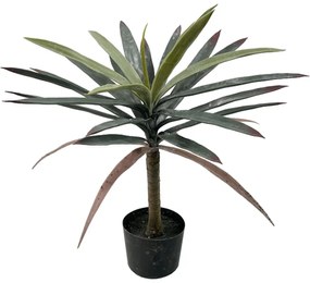Διακοσμητικό φυτό Dracaena palm σε γλάστρα Inart πράσινο pp Υ62εκ
