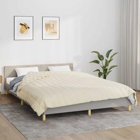 vidaXL Κουβέρτα Βαρύτητας Ανοιχτό Κρεμ 200 x 200 εκ. 9 κ. Υφασμάτινη