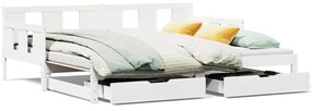 vidaXL Καναπές Κρεβάτι Συρόμενος Χωρίς Στρώμα 90x190 εκ. &amp; Συρτάρια