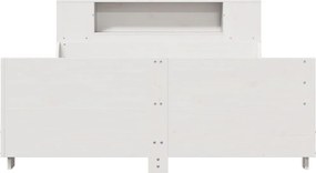 vidaXL Σκελετός Κρεβ. Χωρίς Στρώμα Λευκό 150x200 εκ Μασίφ Πεύκο