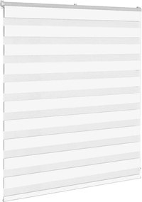 vidaXL Ζέβρα τυφλή Λευκό Πλάτος υφάσματος 120,9 εκ. Πολυεστέρας