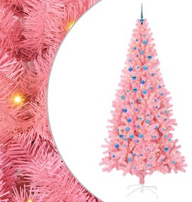 vidaXL Χριστουγεννιάτικο Δέντρο με 300 LED με βάση Ροζ 240 cm PVC