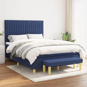 ΚΡΕΒΑΤΙ BOXSPRING ΜΕ ΣΤΡΩΜΑ ΜΠΛΕ 140X190 ΕΚ. ΥΦΑΣΜΑΤΙΝΟ 3137315