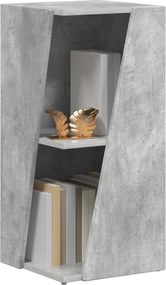 vidaXL Πλευρικό Ράφι Σκυρόδεμα Γκρι 33 x 32 x 70,5 εκ