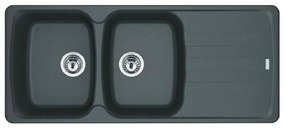 Franke Antea AZG 621 Matt Black Γρανιτένιος Νεροχύτης 90cm
