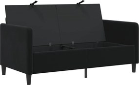 vidaXL Καναπές με Αποθήκευση Μαύρο 152 x 78 x 87 εκ Πολυεστέρας