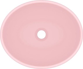 vidaXL Νιπτήρας Πολυτελής Οβάλ Ροζ Ματ 40 x 33 εκ. Κεραμικός