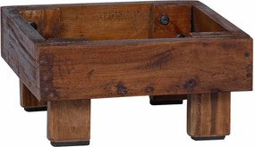 vidaXL Βάση φυτών 3 pcs Καφέ Ξύλο Μαόνι