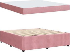 vidaXL Σκελετός Κρεβατιού Ροζ 180 x 200 cm ύφασμα