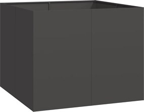 vidaXL Ζαρντινιέρα Μαύρη 100x100x80 εκ. από Χάλυβα