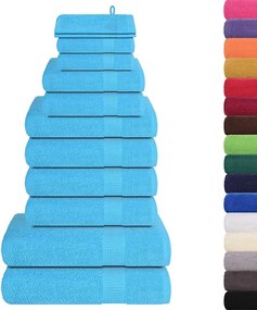 vidaXL Σετ Πετσετών 12 Τεμαχίων FROGN Τυρκουάζ 360 γρ./μ²