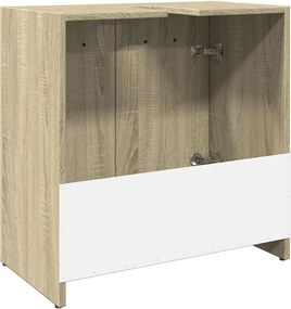vidaXL Ντουλάπι Νιπτήρα Μπάνιου Sonoma Δρυς 60x33x60 εκ. Επεξ. Ξύλο
