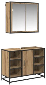 vidaXL Σετ Επίπλων Μπάνιου 2 pcs Artisan Oak Επεξεργασμένο ξύλο