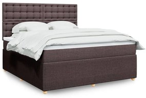 ΚΡΕΒΑΤΙ BOXSPRING ΜΕ ΣΤΡΩΜΑ ΣΚΟΥΡΟ ΚΑΦΕ 180X200 ΕΚ ΥΦΑΣΜΑΤΙΝΟ 3292152