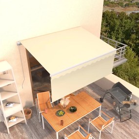 vidaXL Αναδιπλούμενη τέντα Κρεμ 3,5 x 2,5 μ Πολυεστέρας