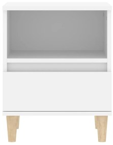 vidaXL Κομοδίνο Λευκό 40 x 35 x 50 εκ.