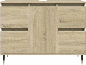 vidaXL Ντουλάπι Μπάνιου Sonoma Δρυς 80 x 33 x 60 εκ. από Επεξεργ. Ξύλο