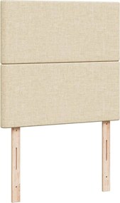 vidaXL Κρεβάτι Boxspring με Στρώμα Κρεμ 80 x 200 εκ. Υφασμάτινο