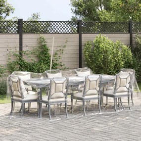 vidaXL Σαφής μουσαμάς με οπές 2x5 m PVC