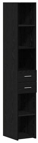 vidaXL Highboard Μαύρη δρυς 30 x 42.5 x 185 εκ Επεξεργασμένο ξύλο