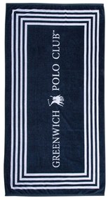 Πετσέτα Θαλάσσης 4054 Blue-White Greenwich Polo Club Θαλάσσης 90x170cm 100% Βαμβάκι