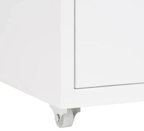 vidaXL Αρχειοθήκη Φορητή Λευκή 28 x 41 x 69 εκ. Μεταλλική