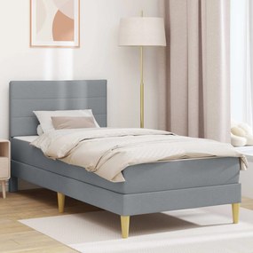 vidaXL Σκελετός Κρεβατιού Ανοιχτό γκρι 80 x 200 cm Πολυεστέρας
