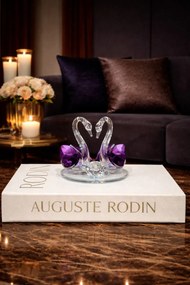Stewehome Σετ 2 τεμαχίων καρδιές από γυαλί 7x10 cm