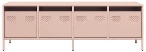 vidaXL Έπιπλο Τηλεόρασης Ροζ 135x39x43,5 εκ. Ατσάλι Ψυχρής Έλασης
