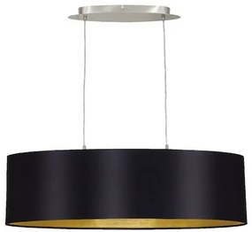 Eglo Maserlo Μοντέρνο Κρεμαστό Φωτιστικό Δίφωτο Ράγα με Ντουί E27 σε Μαύρο Χρώμα 31611