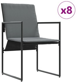 vidaXL σετ τραπεζαρίας κήπου 12 τεμαχίων  με μαξιλάρια από ατσάλι και τεξτιλέν