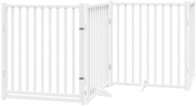 vidaXL Διαχωριστικό Σκύλων/Πόρτα Πτυσσόμενο 12 Πάνελ 960εκ Ξύλο Λεύκας