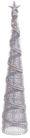 Χριστουγεννιάτικο δέντρο κωνικό ασημί 10×50εκ.