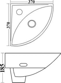 Angolo 37x37 - Γωνιακός νιπτήρας