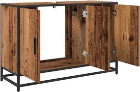 vidaXL Ντουλάπι Μπάνιου Παλιό Ξύλο 90 x 33 x 60 εκ. Επεξεργασμένο ξύλο