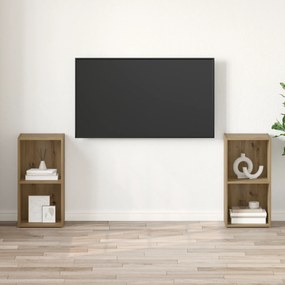 vidaXL Σετ επίπλου τηλεόρασης 2 pcs artisan δρυς 72 x 35 x 36.5 cm